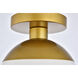 Oyster Bay 1 Light 8 inch Brass Flush Mount Ceiling Light