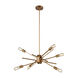 Rockville 6 Light 22 inch Matte Gold Chandelier Ceiling Light