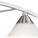 Middletown 3 Light 25 inch Satin Nickel with White Marbleized Vanity Light Wall Light