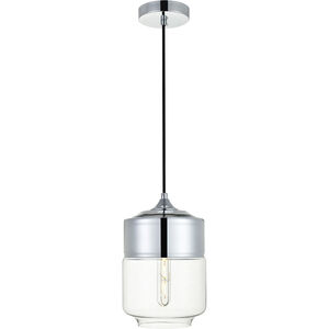 Lock Haven 1 Light 7.1 inch Chrome Pendant Ceiling Light