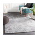 Rostraver 108.27 X 78.74 inch Light Slate/White/Charcoal Machine Woven Rug, Rectangle