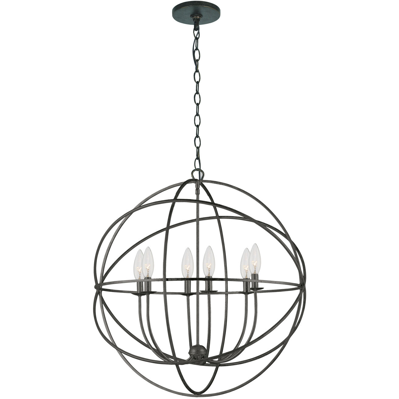 Addison 6 Light 22.5 inch Bronze Chandelier Ceiling Light