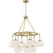 Lumenfold Nine-Globe ChandelierLumenfold 9 Light 34 inch Natural Brass Chandelier Ceiling Light