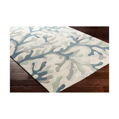 Scranton 96 X 30 inch Dark Blue/Medium Gray/Sea Foam/Light Gray/Ivory Rugs, Polyester