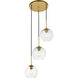 Huntington 3 Light 18 inch Brass Pendant Ceiling Light