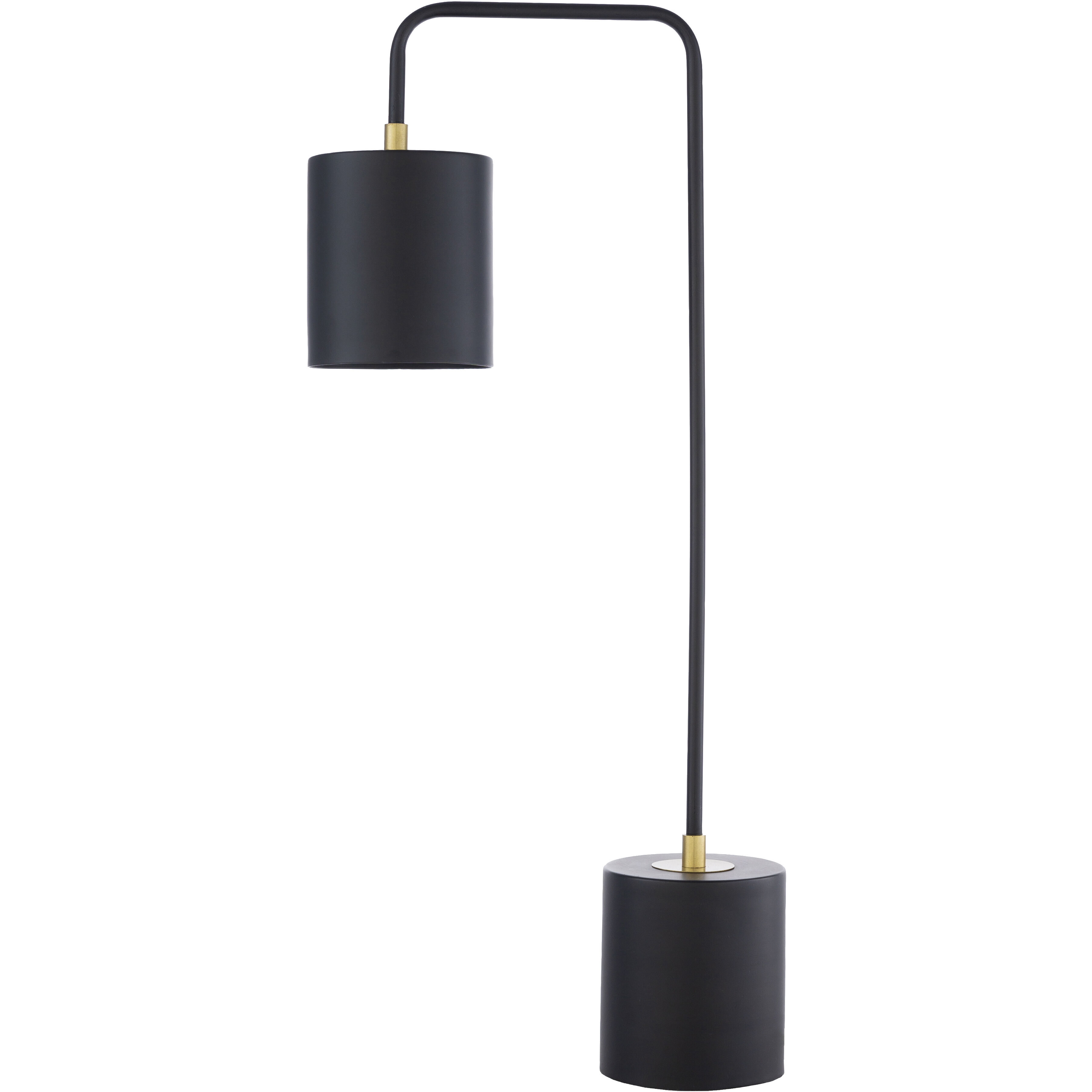 Mansfield 24.85 inch 40 watt Black and Brass Table Lamp Portable Light