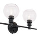 Syracuse 2 Light 19 inch Black Wall sconce Wall Light