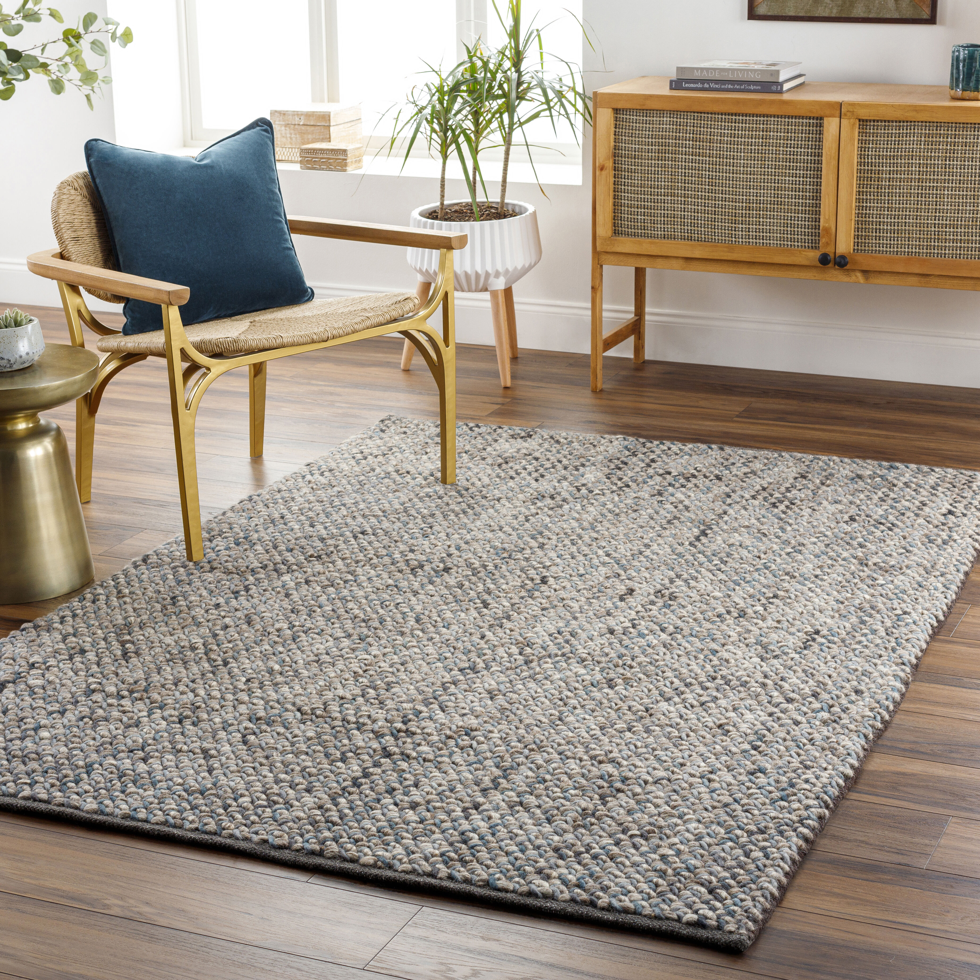 Lansdowne 120 X 96 inch Charcoal Rug, Rectangle