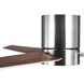 Chase 56 inch Brushed Nickel with Silver/American Walnut Blades Hugger Ceiling Fan, Progress LED