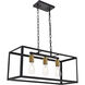 Coatesville 3 Light 9 inch Brass and Black Pendant Ceiling Light