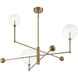 Lumenfold Adjustable Orb ChandelierLumenfold 46 inch Natural Brass Chandelier Ceiling Light