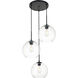 Huntington 3 Light 20.1 inch Black Pendant Ceiling Light