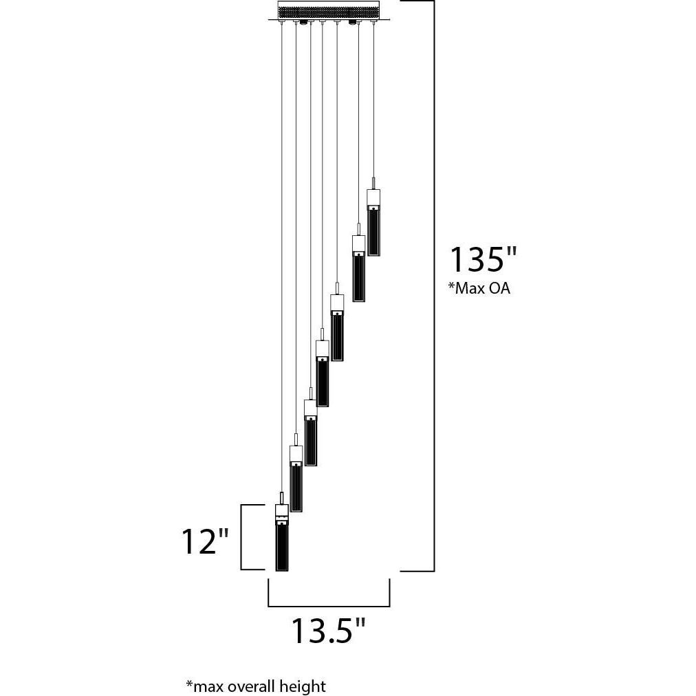 Lansdale LED 13.5 inch Bronze Multi-Light Pendant Ceiling Light