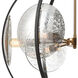 Homer 6 Light 28 inch Matte Black with Satin Brass Chandelier Ceiling Light