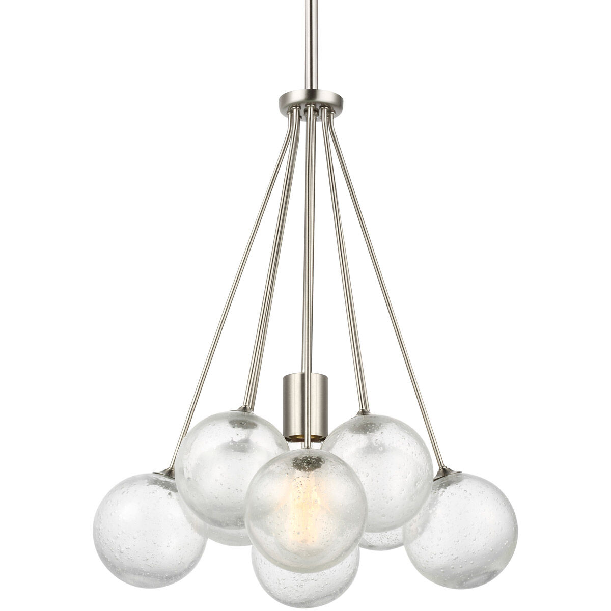 Punxsutawney 1 Light 14 inch Brushed Nickel Pendant Ceiling Light