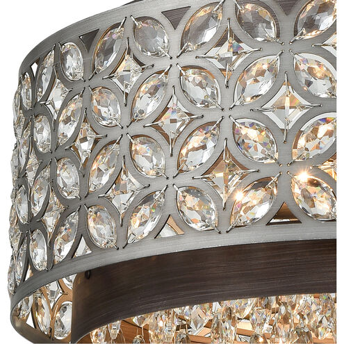 Strabane 6 Light 22 inch Weathered Zinc with Matte Silver Chandelier Ceiling Light