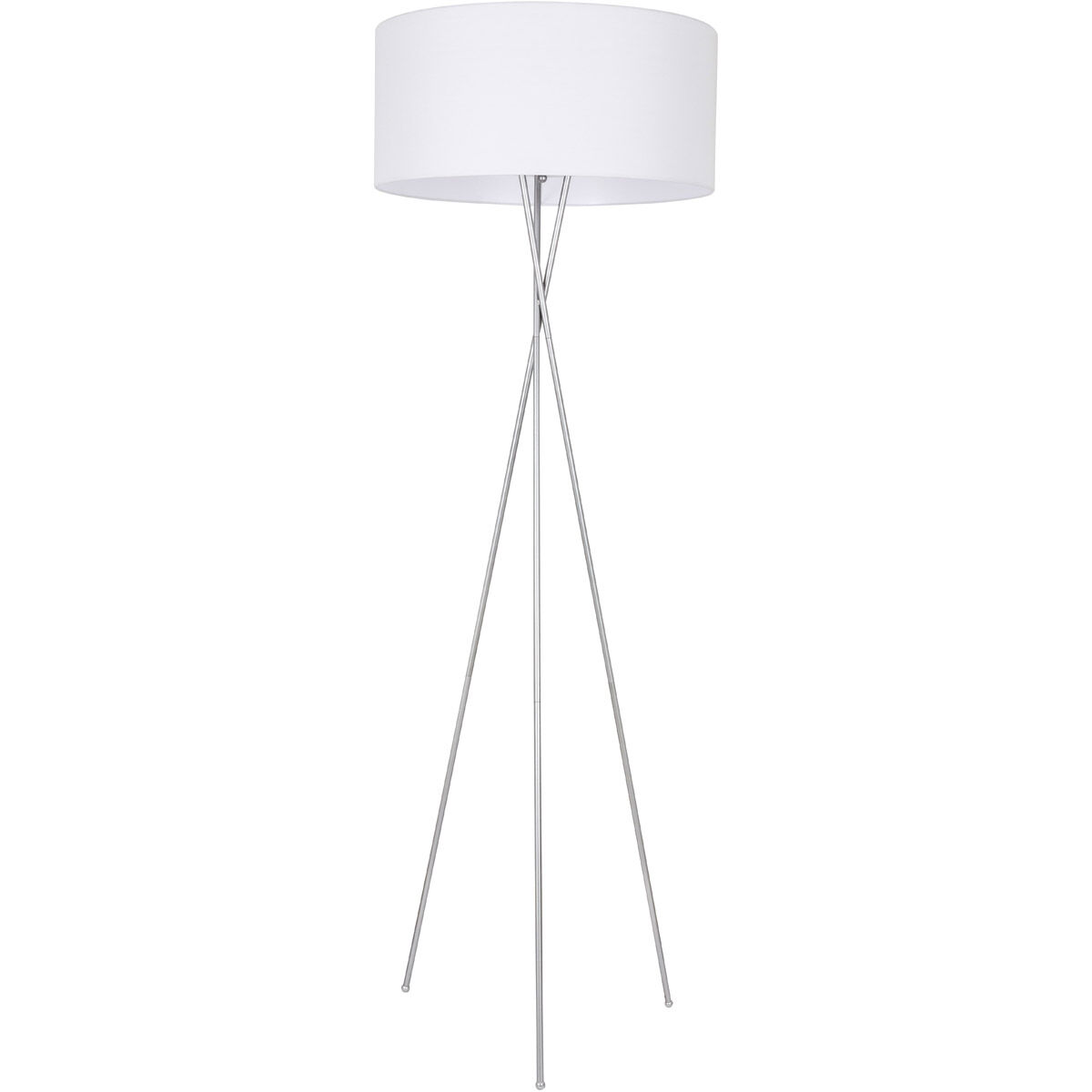 Moreau 66 inch 60 watt Silver Floor lamp Portable Light