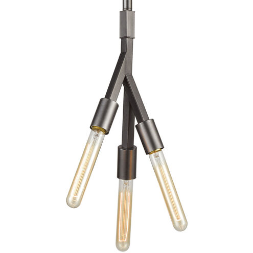 Sweden 3 Light 6 inch Dark Graphite Mini Pendant Ceiling Light