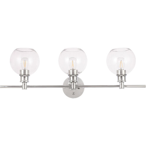 Syracuse 3 Light 28 inch Chrome Wall sconce Wall Light