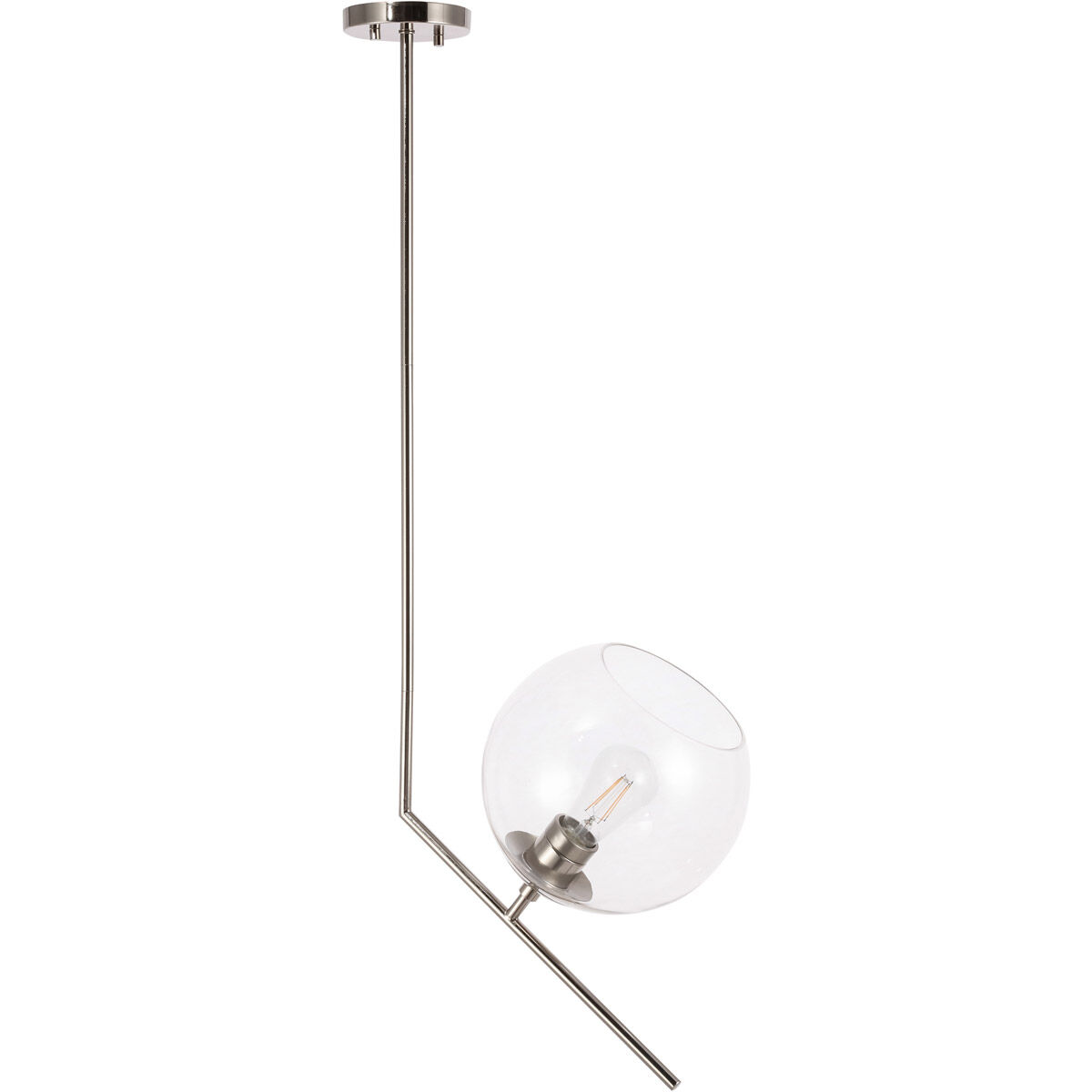 Monroe 1 Light 10 inch Chrome Pendant Ceiling Light