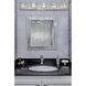 Milford 5 Light 34.25 inch Polished Chrome Bath Vanity Light Wall Light