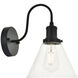 Dean 1 Light 8 inch Black Wall Sconce Wall Light