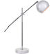 Sayre 20 inch 40 watt Chrome with White Marble Table lamp Portable Light