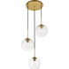 Huntington 3 Light 18 inch Brass Pendant Ceiling Light