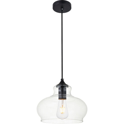 Gwynedd 1 Light 9 inch Black Pendant Ceiling Light