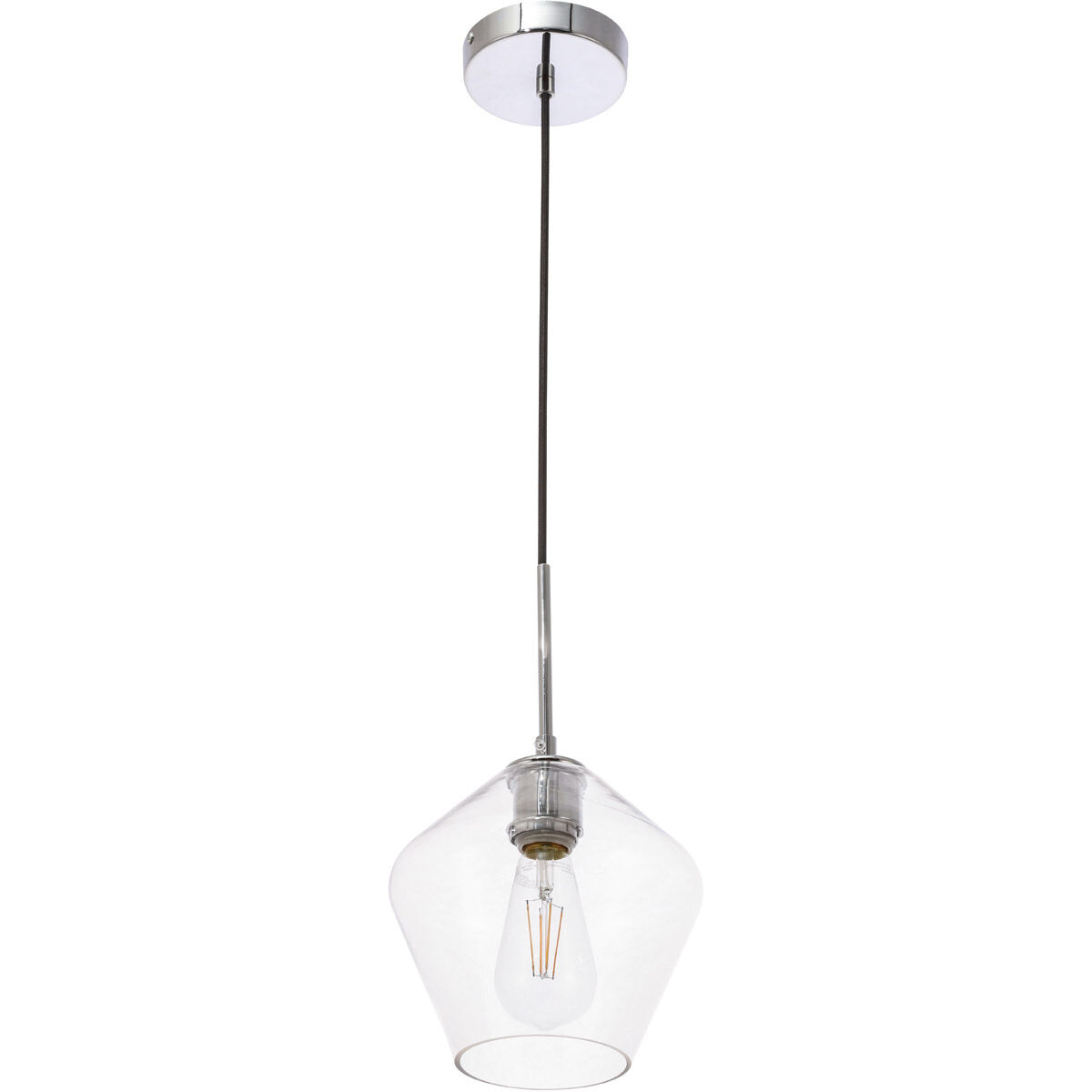Rochester 1 Light 8 inch Chrome Pendant Ceiling Light