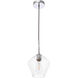 Rochester 1 Light 8 inch Chrome Pendant Ceiling Light