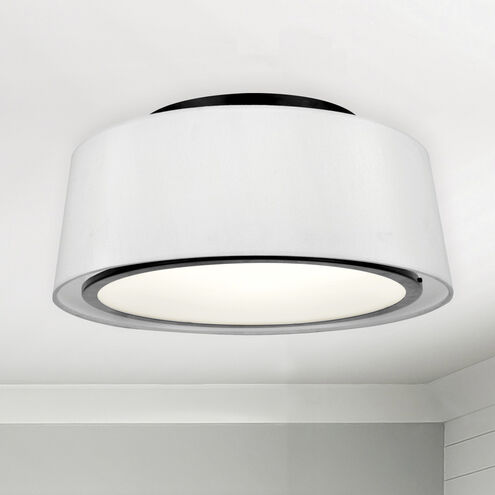 Stevens 2 Light 12 inch Black Semi Flush Ceiling Light