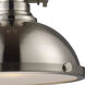 Pittsburgh 1 Light 13 inch Satin Nickel Pendant Ceiling Light