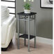 Downingtown Black and Silver Accent Table or Plant Stand