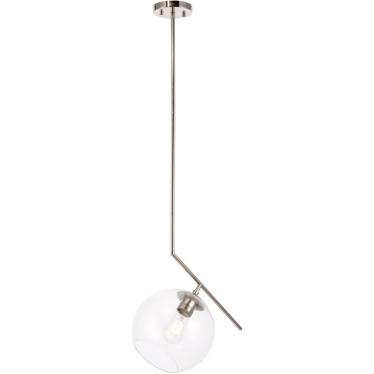 Monroe 1 Light 10 inch Chrome Pendant Ceiling Light