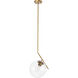 Monroe 1 Light 10 inch Brass Pendant Ceiling Light