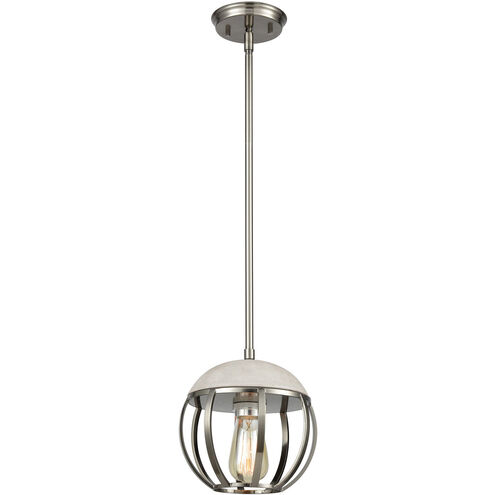 Plumstead 1 Light 8 inch Silver with Gray Mini Pendant Ceiling Light