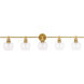 Syracuse 5 Light 47 inch Brass Wall sconce Wall Light