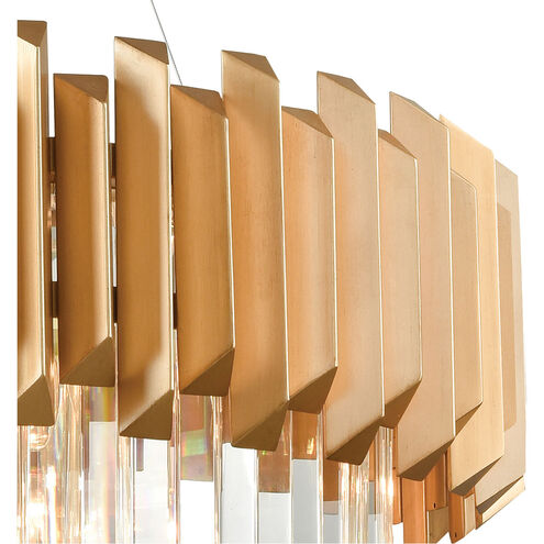 Marion 8 Light 34 inch Matte Gold Chandelier Ceiling Light