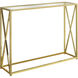 Lebanon 42 X 12 inch Gold and Clear Accent Table or Console Table