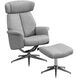 Peters Grey Ottoman or Recliner, 2-Piece Set