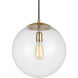 Abington 1 Light 14 inch Satin Brass Pendant Ceiling Light