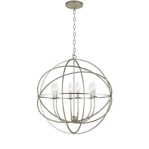 Addison 6 Light 22.5 inch Silver Chandelier Ceiling Light
