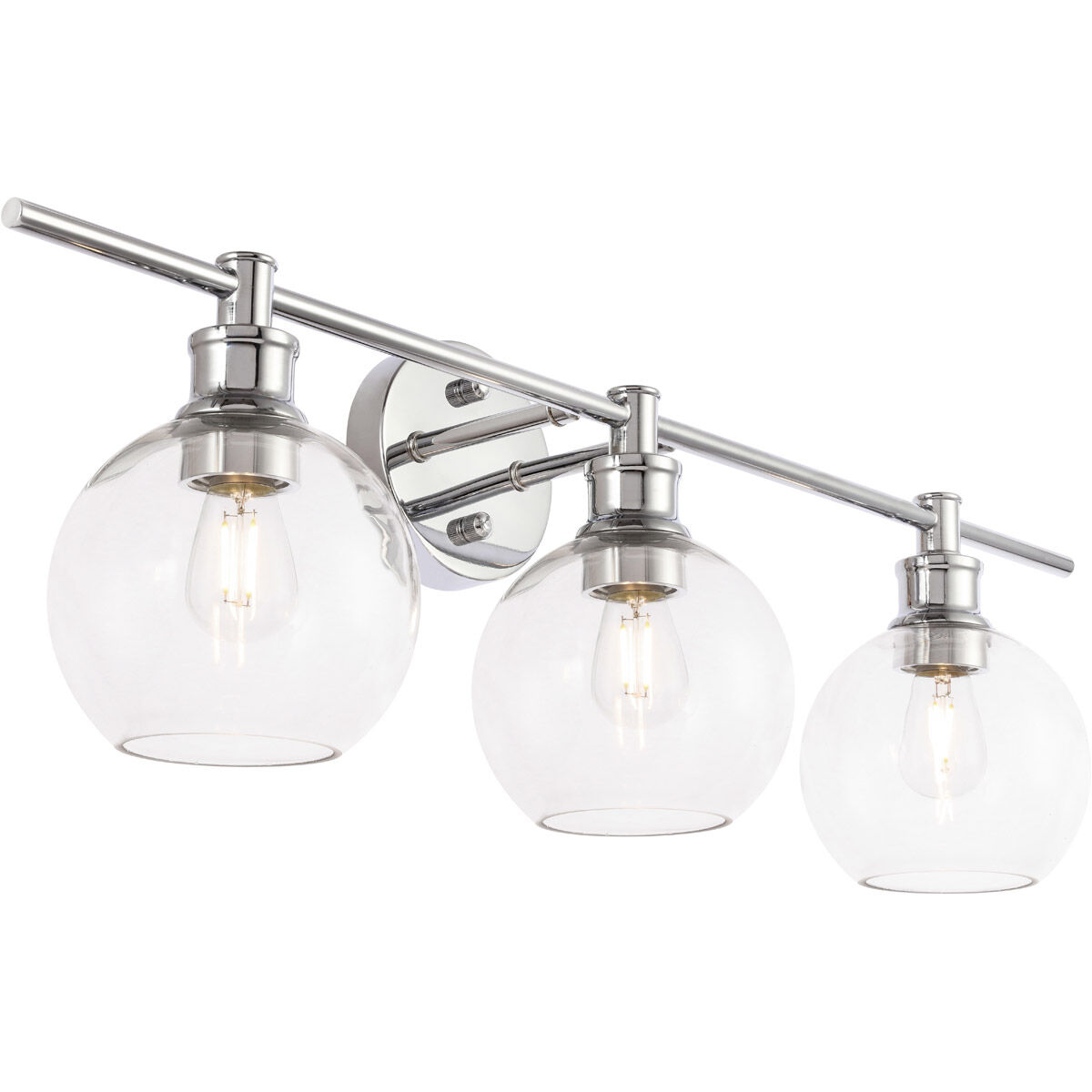 Syracuse 3 Light 28 inch Chrome Wall sconce Wall Light