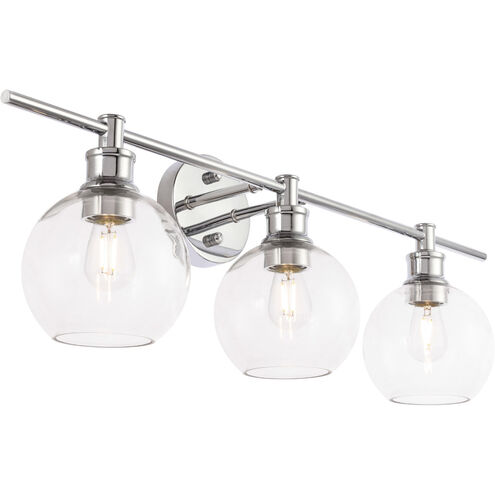 Syracuse 3 Light 28 inch Chrome Wall sconce Wall Light