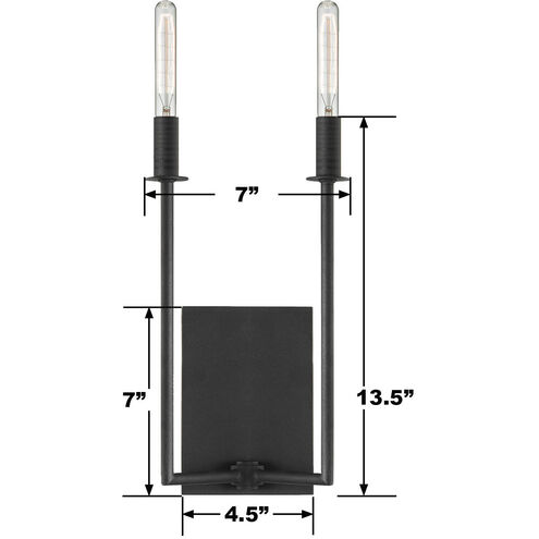 Hannasville Sconce Wall Light in Black