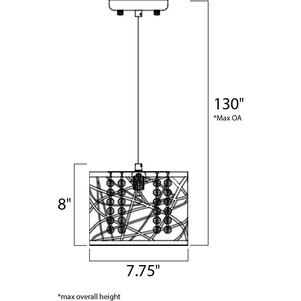 Troy LED 7.75 inch Bronze Mini Pendant Ceiling Light
