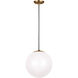 Abington 1 Light 14 inch Satin Brass Pendant Ceiling Light