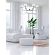 Glenolden 6 Light 35 inch Polished Chrome with Clear Chandelier Ceiling Light
