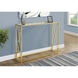 Lebanon 42 X 12 inch Gold and Clear Accent Table or Console Table